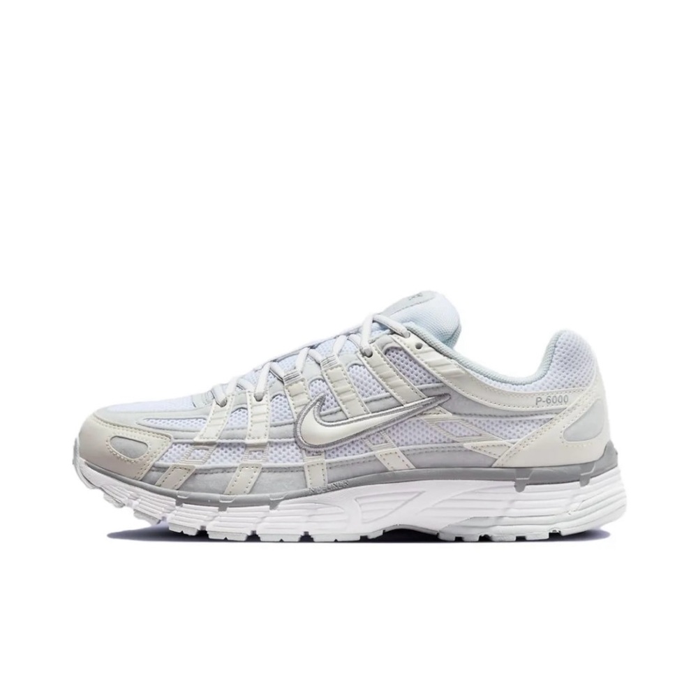 Nike Womens P-6000 Summit White Pure Platinum Running Shoe Wolf Grey FV6603-101 - Picture 1 of 12